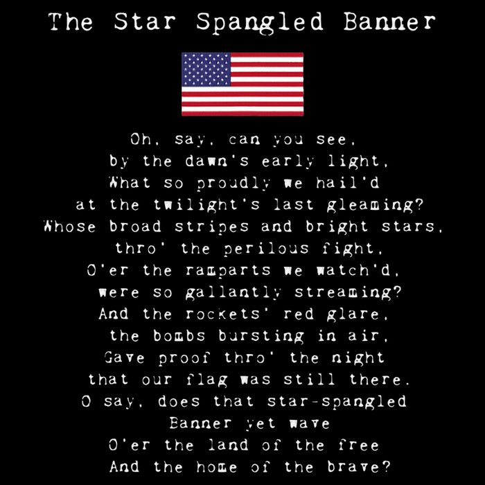 The Star Spangled Banner Patriotic Usa Tank Top