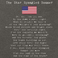 The Star Spangled Banner Patriotic Usa Cotton Canvas Backpack