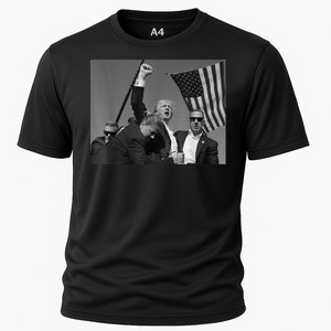 Trump Shooting Survivor Donald Trump Fist Pump Cooling Performance Crew T-Shirt