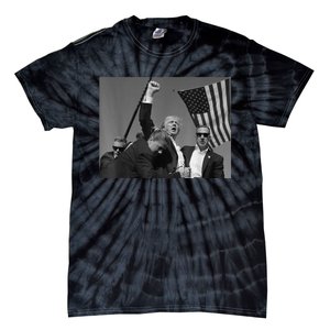 Trump Shooting Survivor Donald Trump Fist Pump Tie-Dye T-Shirt