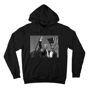 Trump Shooting Survivor Donald Trump Fist Pump Tall Hoodie