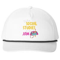 Teaching Social Studies Is My Jam Back To School Teacher Snapback Five-Panel Rope Hat