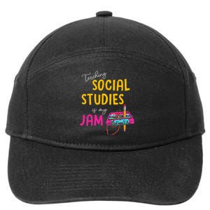 Teaching Social Studies Is My Jam Back To School Teacher 7-Panel Snapback Hat