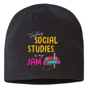 Teaching Social Studies Is My Jam Back To School Teacher Sustainable Beanie