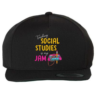 Teaching Social Studies Is My Jam Back To School Teacher Wool Snapback Cap