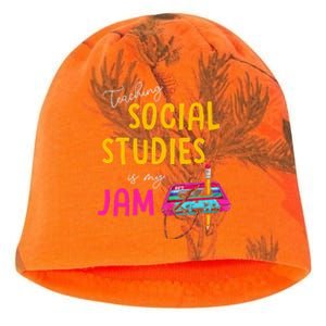 Teaching Social Studies Is My Jam Back To School Teacher Kati - Camo Knit Beanie