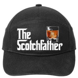 The Scotchfather Scotch Father Dad Father's Day Drinking 7-Panel Snapback Hat