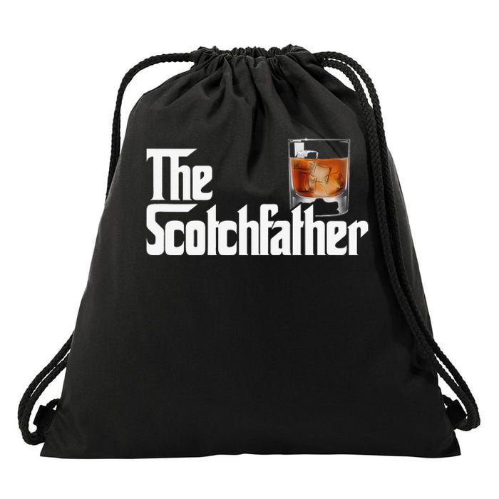 The Scotchfather Scotch Father Dad Father's Day Drinking Drawstring Bag