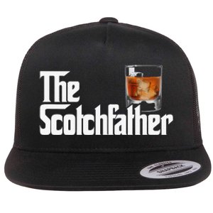 The Scotchfather Scotch Father Dad Father's Day Drinking Flat Bill Trucker Hat