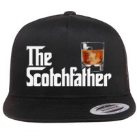 The Scotchfather Scotch Father Dad Father's Day Drinking Flat Bill Trucker Hat