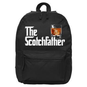 The Scotchfather Scotch Father Dad Father's Day Drinking 16 in Basic Backpack