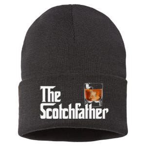 The Scotchfather Scotch Father Dad Father's Day Drinking Sustainable Knit Beanie