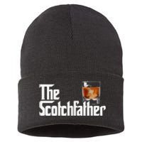 The Scotchfather Scotch Father Dad Father's Day Drinking Sustainable Knit Beanie