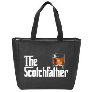 The Scotchfather Scotch Father Dad Father's Day Drinking Zip Tote Bag