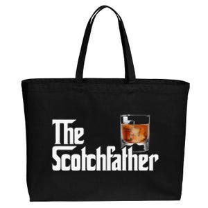 The Scotchfather Scotch Father Dad Father's Day Drinking Cotton Canvas Jumbo Tote