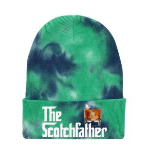 The Scotchfather Scotch Father Dad Father's Day Drinking Tie Dye 12in Knit Beanie