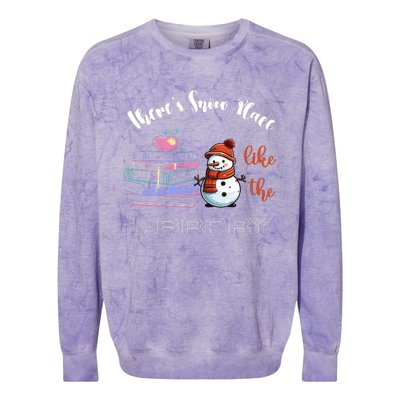 There S Snow Place Like The Library Christmas Colorblast Crewneck Sweatshirt