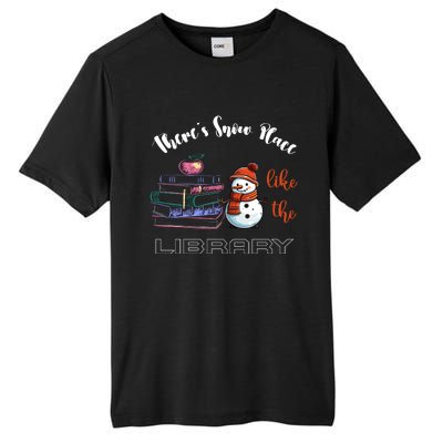 There S Snow Place Like The Library Christmas Tall Fusion ChromaSoft Performance T-Shirt