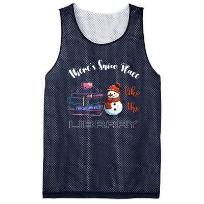 There S Snow Place Like The Library Christmas Mesh Reversible Basketball Jersey Tank