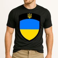 Tactical Shield Support 5 11 Ukraine Volodymyr Zelenskyy Trident Military Cooling Performance Crew T-Shirt