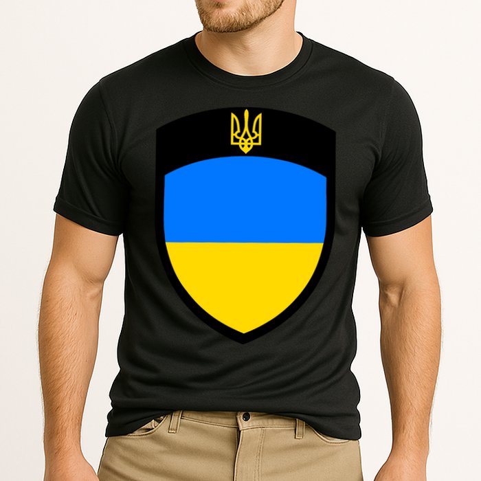 Tactical Shield Support 5 11 Ukraine Volodymyr Zelenskyy Trident Military Cooling Performance Crew T-Shirt