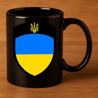 Tactical Shield Support 5 11 Ukraine Volodymyr Zelenskyy Trident Military 11oz C Handle Ceramic Mug