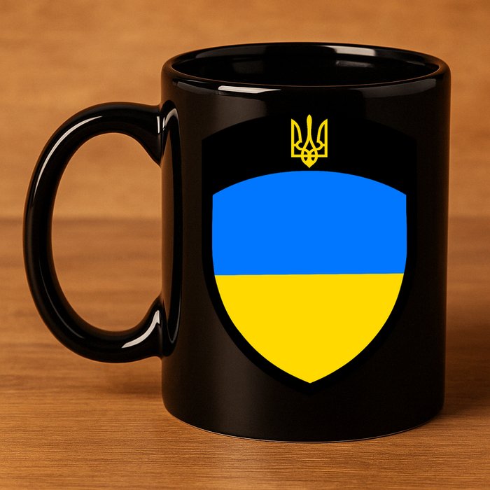 Tactical Shield Support 5 11 Ukraine Volodymyr Zelenskyy Trident Military 11oz C Handle Ceramic Mug