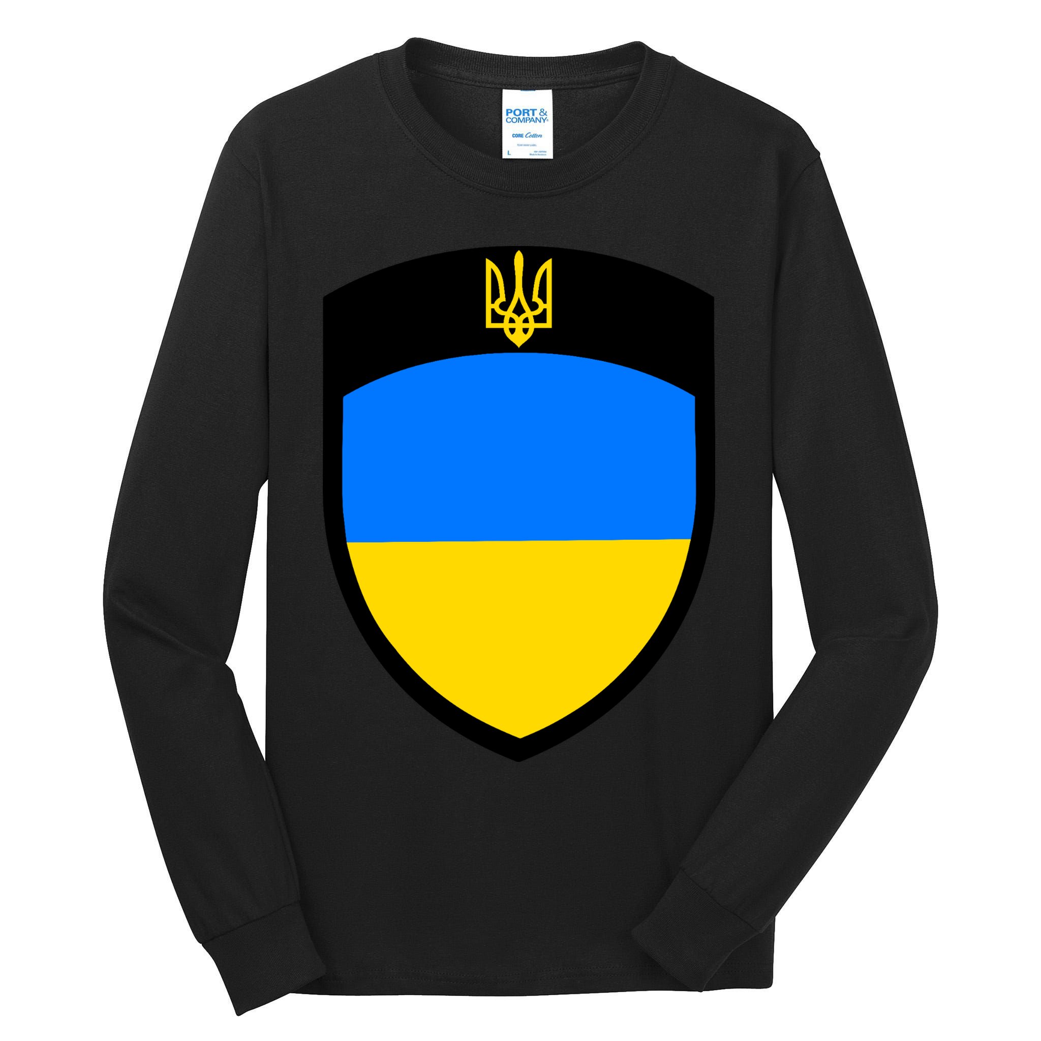 Tactical Shield Support 5 11 Ukraine Volodymyr Zelenskyy Trident Military Tall Long Sleeve T-Shirt