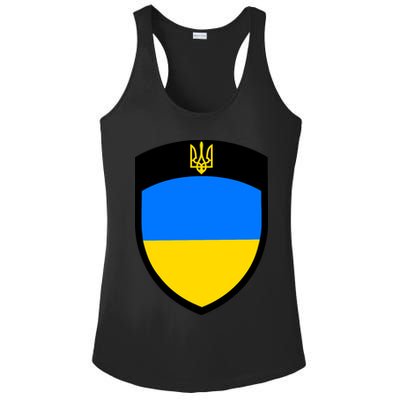 Tactical Shield Support 5 11 Ukraine Volodymyr Zelenskyy Trident Military Ladies PosiCharge Competitor Racerback Tank