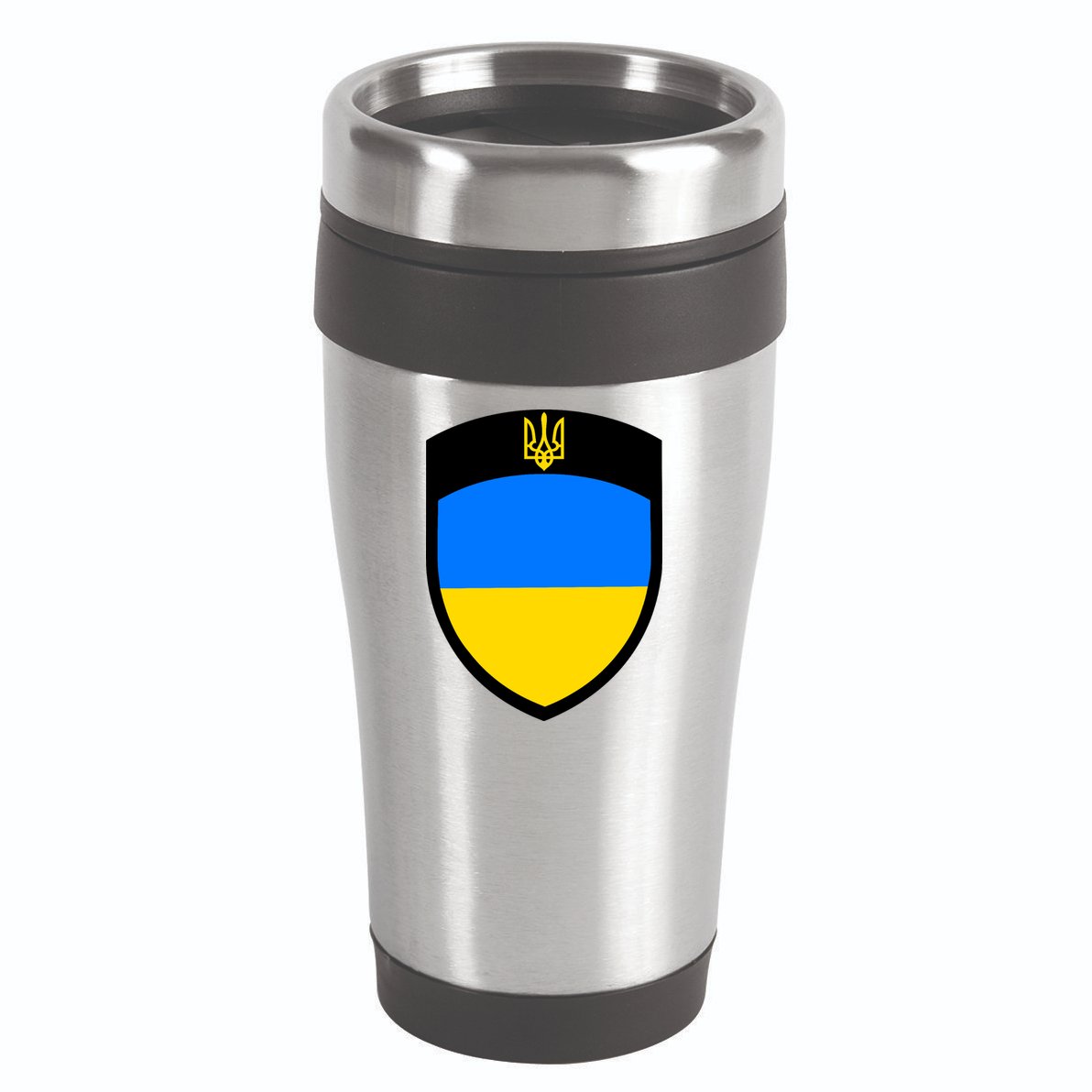 Tactical Shield Support 5 11 Ukraine Volodymyr Zelenskyy Trident Military 16oz Travel Tumbler