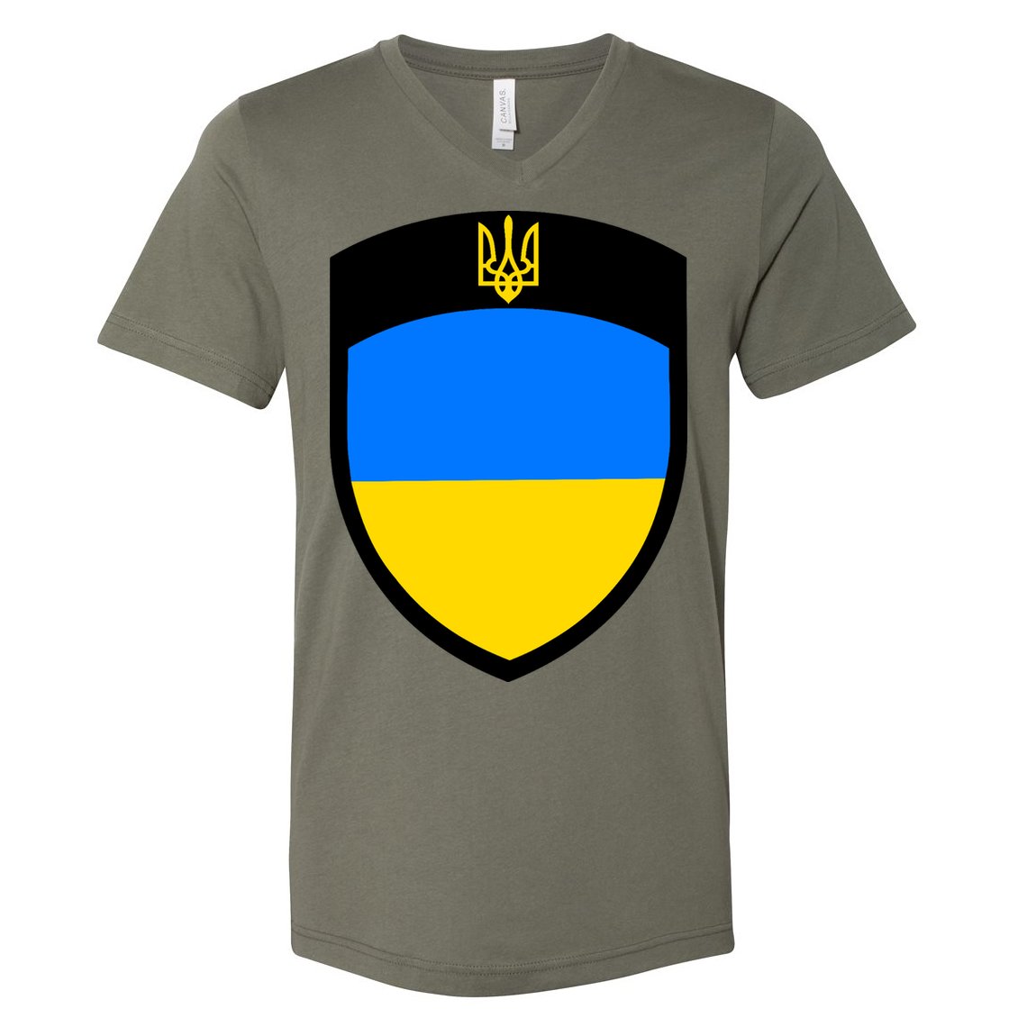 Tactical Shield Support 5 11 Ukraine Volodymyr Zelenskyy Trident Military V-Neck T-Shirt