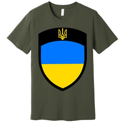 Tactical Shield Support 5 11 Ukraine Volodymyr Zelenskyy Trident Military Premium T-Shirt