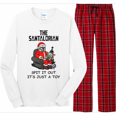 The Santalorian Spit It Out ItS Just A Toy Merry Christmas Long Sleeve Pajama Set