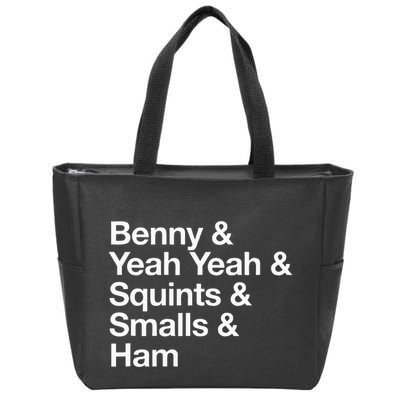 The Sandlot Stacked Name List Zip Tote Bag
