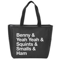 The Sandlot Stacked Name List Zip Tote Bag