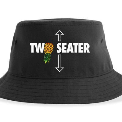 Two Seater Swinger Funny Upside Down Pineapple Swinger Sustainable Bucket Hat