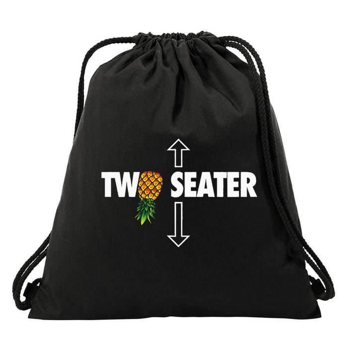 Two Seater Swinger Funny Upside Down Pineapple Swinger Drawstring Bag