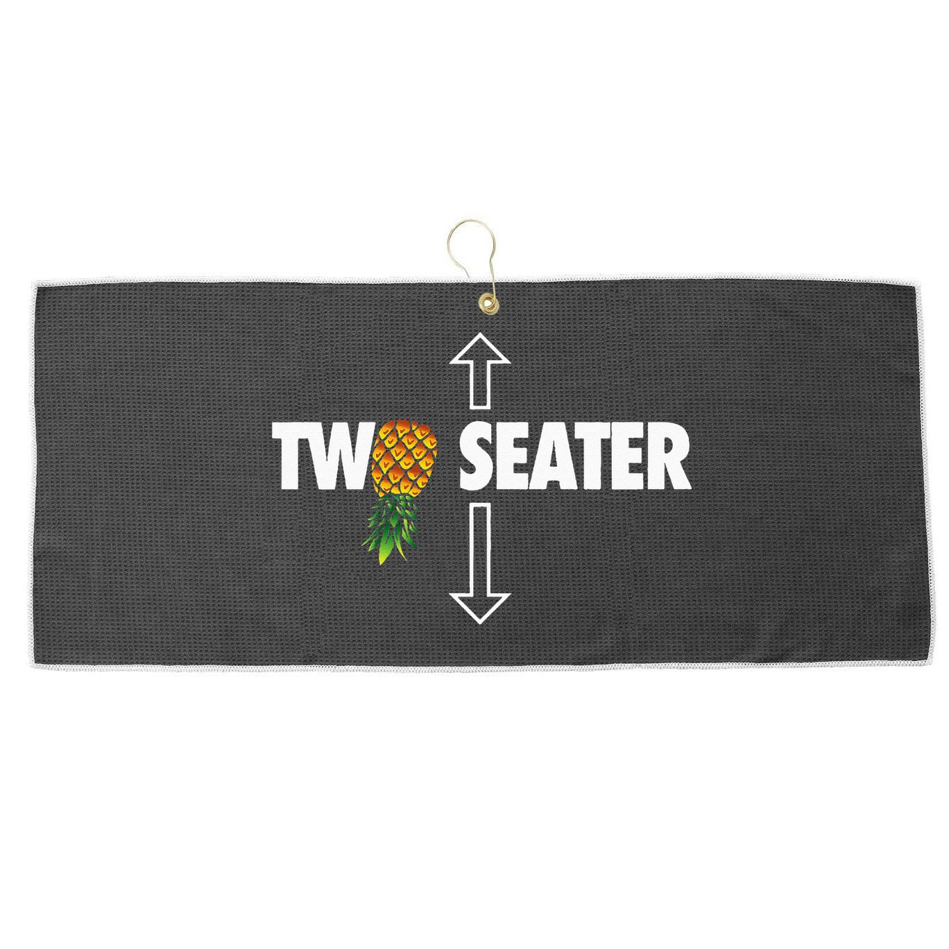 Two Seater Swinger Funny Upside Down Pineapple Swinger Large Microfiber Waffle Golf Towel