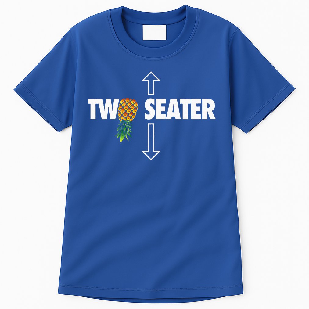 Two Seater Swinger Funny Upside Down Pineapple Swinger Tall T-Shirt