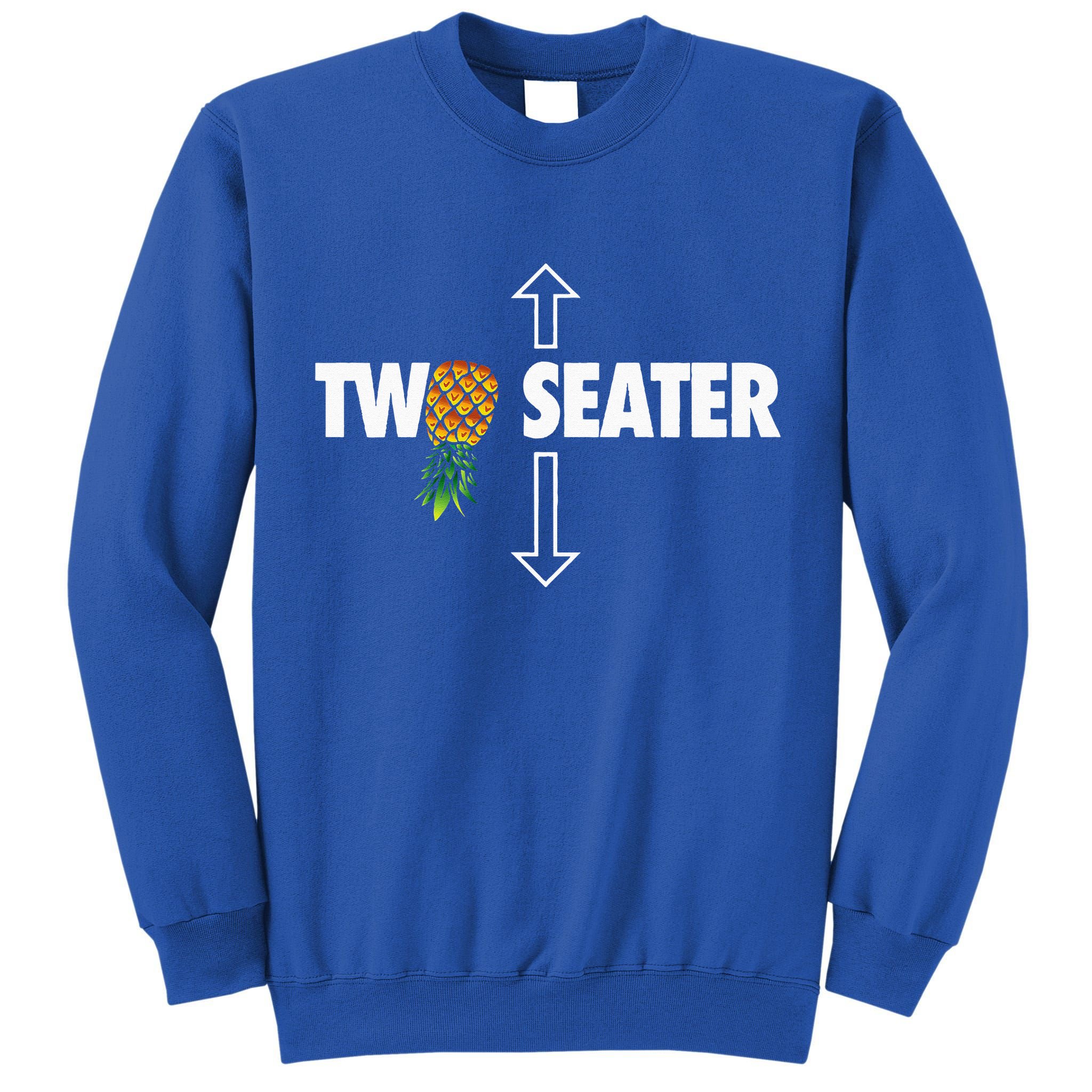 Two Seater Swinger Funny Upside Down Pineapple Swinger Tall Sweatshirt