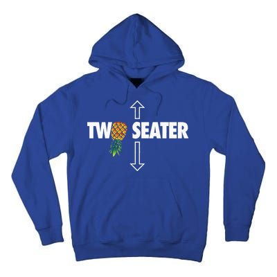 Two Seater Swinger Funny Upside Down Pineapple Swinger Tall Hoodie