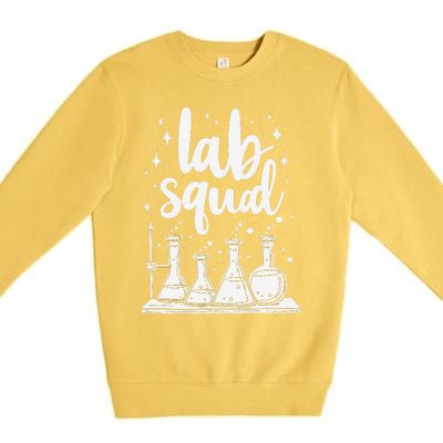 Testing Squad Samples Analysis Chemical Lab Technician Premium Crewneck Sweatshirt