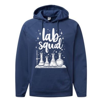 Testing Squad Samples Analysis Chemical Lab Technician Performance Fleece Hoodie