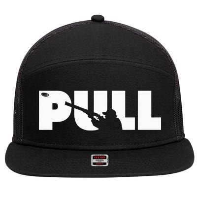 Trap Skeet Shooting Clay Pigeon Hunter Shotgun 7 Panel Mesh Trucker Snapback Hat