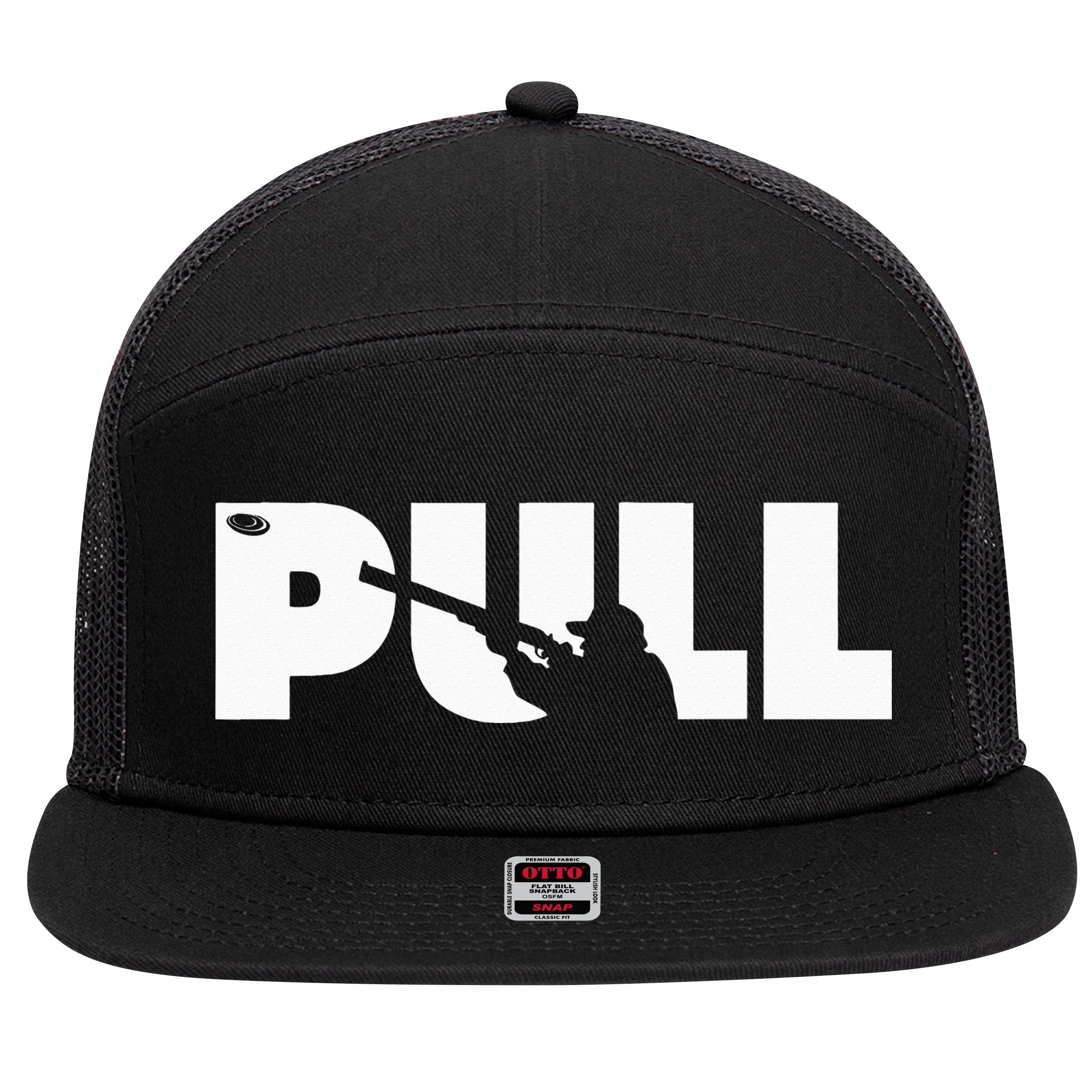 Trap Skeet Shooting Clay Pigeon Hunter Shotgun 7 Panel Mesh Trucker Snapback Hat