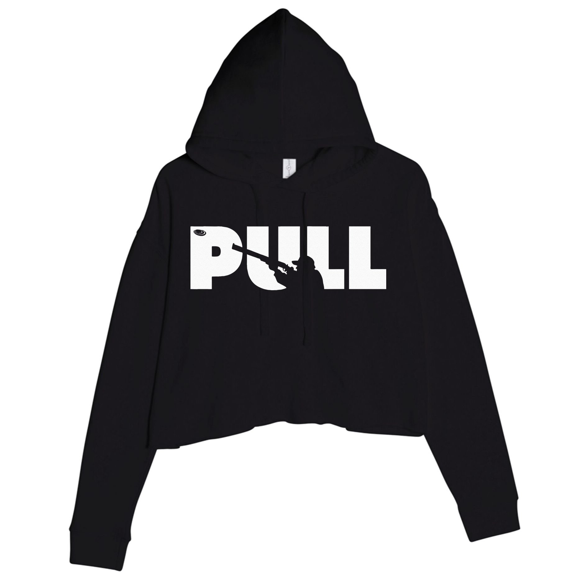 Trap Skeet Shooting Clay Pigeon Hunter Shotgun Crop Fleece Hoodie