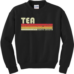 Tea Sd South Dakota Funny City Home Roots Gift Retro 70s 80s Kids Sweatshirt