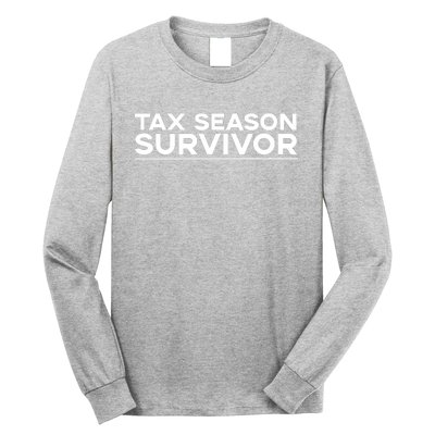 Tax Season Survivor, Funny Accountant Long Sleeve Shirt