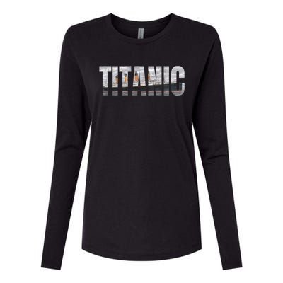 Titanic Sailing Ship 1912 Cruise Vintage Distressed Great Gift Womens Cotton Relaxed Long Sleeve T-Shirt