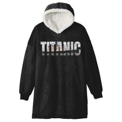 Titanic Sailing Ship 1912 Cruise Vintage Distressed Great Gift Hooded Wearable Blanket